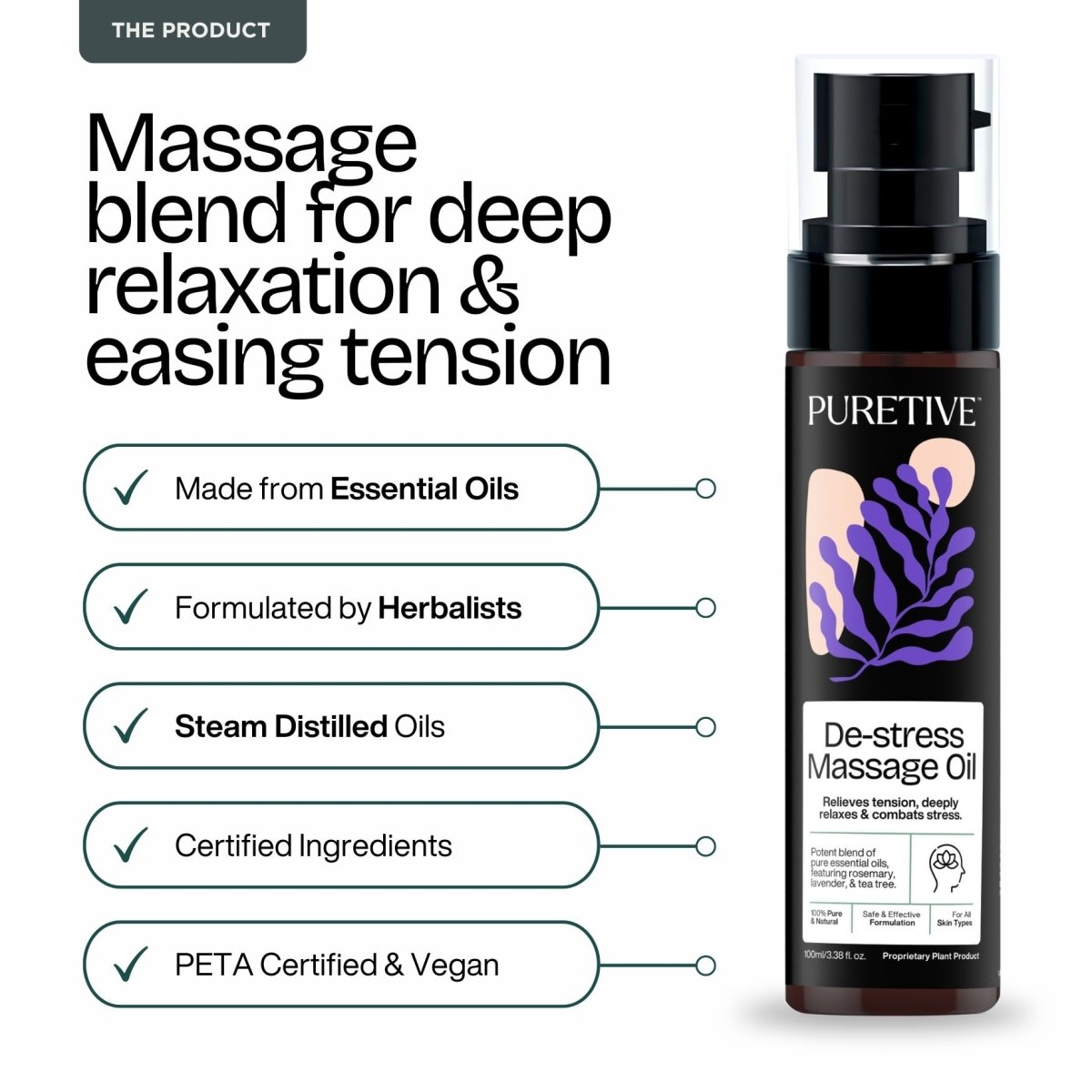 De - Stress Massage Oil - Puretive Botanics