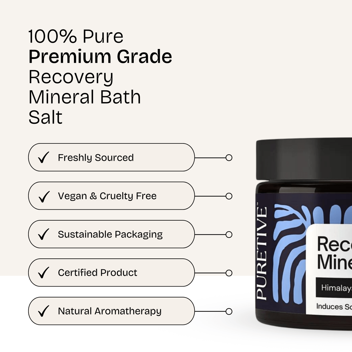 Recovery Mineral Bath Salt - Puretive Botanics