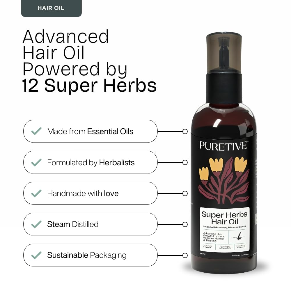 Super Herbs Hair Oil - Puretive Botanics