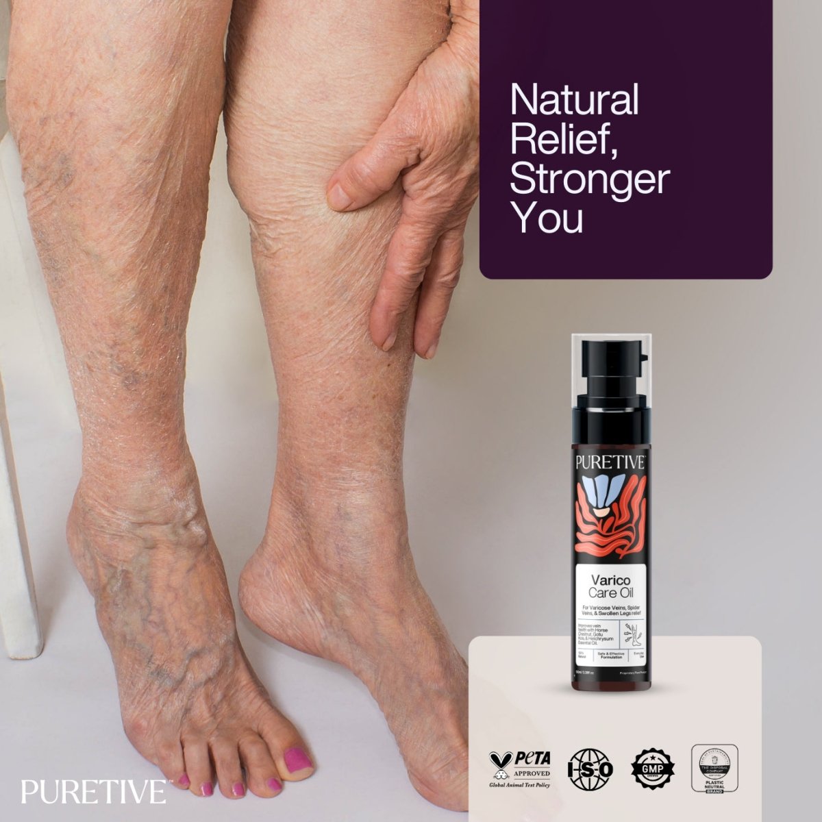 Varico Vein Care Leg Oil - Puretive Botanics