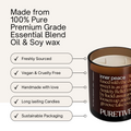 Picture of Puretive's Inner Peace Wellness Scented Candle's Key Features such as 