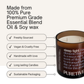 Picture of Puretive's Sleep Tight Wellness Scented Candle's Key Features such as 