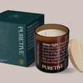 Picture of Puretive's Deep Focus Wellness Scented Candle with a 100% Pure Soy Wax blended with 100% Pure essential oils curated to Soothe your senses &  aid relaxation, uplift your mood, relieve from stress and induce better sleep quality