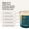 Picture of Puretive's Goodbye Anxiety Exotic Scented Candle's Key Features such as 