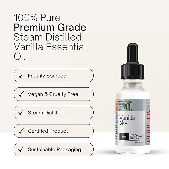 Buy Premium Vanilla Essential Oil for Calming Anxiety