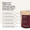 Picture of Puretive's Morning Brew Exotic Scented Candle's Key Features such as 