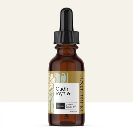 Picture of Puretive's Oudh Royale Essential Oil made with 100% Pure Oudh Essential Oil, Best for mood setting, rejuvenating & Air Purifying. Learn More