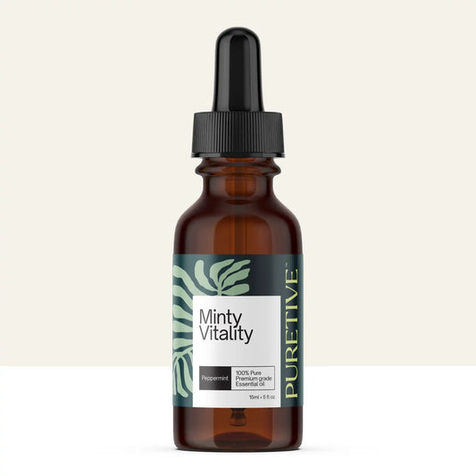 Picture of Puretive's Mindful Refresh Essential Oil made with 100% Pure Peppermint Essential Oil, Best for Enhancing focus, boosting energy, Relives muscle ache & relieves headaches.. Learn More