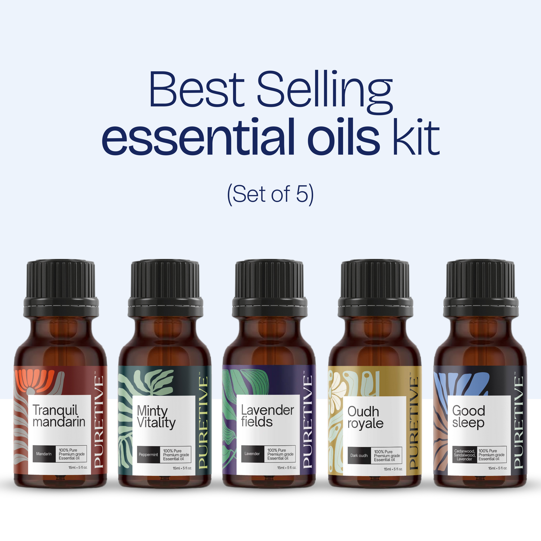 Best-Selling Essential Oils Kit (Set of 5)