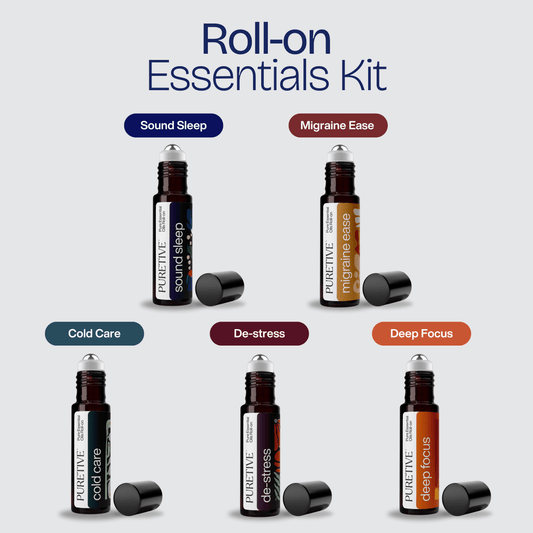 Roll - on Essentials Wellness Kit (Set of 5) - Puretive Botanics