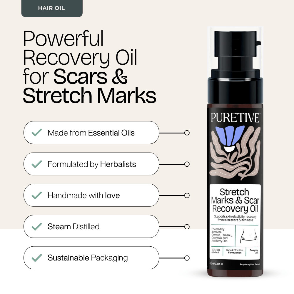 Stretch Marks & Scar Recovery Oil - Puretive Botanics