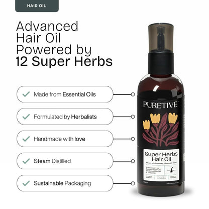 Super Herbs Hair Oil - Puretive Botanics